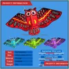 Kite Aessories Sports Outdoor Play Toys Gifts Funny Flying110cm*80cm Owl ainimal single lieze for for kids delta kits drop drover