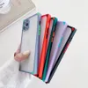 Custodie per cellulari traslucide opache a doppio colore quadrato per iPhone 7 8 Plus XR XS 11 Pro Max 12 Mini Sam A01 A21 A31 A51 A52 Nota 20 Ultra OnePlus Nord N100 Cover posteriore Huawei P40