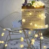 Brillant Rose Fleur Décoratif Guirlande Batterie Cuivre LED Fée Guirlande Lumineuse Pour Noël Décoration De Mariage Événement De Fête 10 PCS