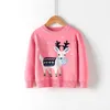 Toddler Girl Boy Ugly Christmas Sweater Little Kids Cotton Kids Double Layer Knitted Deer Pullover Sweater Winter Warm Clothing Y1024