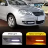 لفولكس واجن بولو 9N3 2005 2006 2007 2008 2009 2010 LED DRL النهار تشغيل ضوء النهار مع إشارة الدوران الأصفر