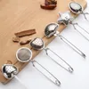 Tea Infuser Rostfritt stål Sphere Mesh Line Handle Teakeball Tools Bulk TeaFilter Driphandle Seasoning Pot Ballinfuser WLL573