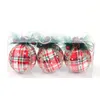 3 pçs / set Bola de Natal Tecido Vermelho Tecido Pintado Bolas Xmas Tree Pingente de Ano Novo Decoração de Casa Products