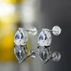 Oevas Classic 925 Sterling Silver Pear Cut Create Moissanite Gemstone Diamonds Oorbellen Oor Studs Fijne Sieraden Groothandel