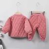 Trajes para niños Ropa para niños Niñas Acolchado de algodón Otoño Invierno Japonés Coreano Babywinter Algodón Ropa para el hogar 210625