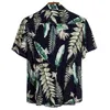 Mens Hawaiian Shirt Tropical Aloha Holiday Baeach Wear Shirt Short Sleeve Laple Printed Party Clothing Chemise Homme 210522