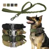 Militar táctico alemán Shepard mediano grande s para caminar entrenamiento Duarable perro Collar correa