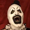 Joker maska lateksowa Terrifier Art Clown Cosplay maski Horror kask fullface kostiumy na Halloween akcesoria karnawałowe rekwizyty na przyjęcia H0910