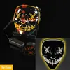 10 colori luminosi led maschera rave giocattolo Halloween clown divertente discoteca puntelli in PVC favore di partito decorazione forniture festive X0816A6755464