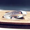 Äkta 14k vitguld mikro inlaid diamantring för kvinnor krona zircon bröllop förlovnings årsdagen fina smycken kluster ringar