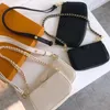 Retro Classic Dicky0750 Samengestelde schoudertassen Handtassen lederen koppeling voor vrouwen in reliëf gemaakte portemonnee mode ketting portemonnees dame Crossbody handtas