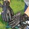 Guantes deportivos con pantalla táctil de cuero PU con cremallera para exteriores, guante de pesca de invierno para ejercicio físico, correr, montar en motocicleta