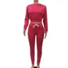 Women outfit 2 two piece set Sexy Long Sleeve crop top and pencil pants sweatpants suit female sweatshirt tracksuit streetwear 210520