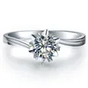 0.5 Carat Brilhante Floco de Neve Diamante Noivado Platinum 950 Anel de Casamento