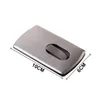 Party Favor Business Card Holder Women Vogue Thumb Slide Out Stainless Steel Pocket ID Credit Card Holder Case for Men