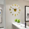 Luminous DIY Clock Home Prostota Cicha moda zegar ścienny salon Kreatywny naklejki ścienne zegar ścienny sypialnia 210325