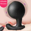 Plug anale vibrante gonfiabile telecomandato senza fili Massaggiatore prostatico maschile Espansione Butt Plug Vibratore Giocattoli anali gay erotici Y23675978