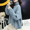 Half Turtleneck Net Red Pullover Sweater Women Thick Knit Autumn And Winter Bottoming Shirt 210427