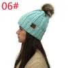 C woolen hat Fashion wool ball knitted cap for ladies