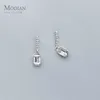 Fashion Geometric Oval Dangle Earring for Women 925 Sterling Silver AAA Zircon Wedding Gift Fine Jewelry 210707