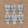 100 sztuk / partia Antique Silver Sowa Bird Charms Wisiorki Do Biżuterii Dokonywanie Ustalenia Bransoletka 10.5x20mm A-234