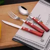 Talheres de mesa de cozinha Aço inoxidável Set Forks Stops Spoons Facas Dinnerware Silverware Dinner 16 Pcs Espelho Eco Amigável 211228