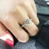 OEVAS 9*9MM AAAAA Zircon Sparking High Carbon Diamond Wedding Rings For Women Real 925 Sterling Silver Engagement Fine Jewelry 211217