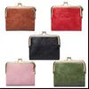 Women Bifold PU Leather Coin Card Wallet Key Ring Mini Pouch Vintage Purse Small Change Bag