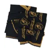 High Quality Digner Black Car Brand Name Scarv Woven Jacquard Viscose Winter Warm Custom Scarf for Men