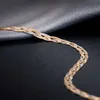 18k Gold Necklace Weaving Wide Chain Unisex Women Men Girl Party Wedding Jewelry Trendy 2020 Good Real 750 nice