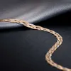 Collier en or 18 carats Tissage à large chaîne Unisexe Femmes Hommes Fille Fête Mariage Bijoux Trendy 2020 Bon Real 750 Nice