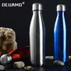 Bouteille en acier inoxydable à double paroi isolée à double paroi personnalisée pour bouteilles d'eau Thermos Gym Sports Shaker 210615