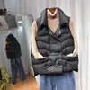 Höst vinter 90% Vit Duck Down Jacket Women Ultra Light Warm Waistcoat Vest Kvinna Ärmlös Coat 210915