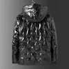 Vintermode high-end Men's Casual Loose Hooded Warm and Down Jacket Två färger Valfritt