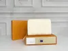 Klassisk designer pl￥nbok handv￤ska hela damen korta pl￥nb￶cker Purses Colorful Card Holder Women Zipper Pocket Cards Holder med Box281T