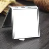 50pcs DIY Makeup Mirrors Iron 2 Face Sublimation Blank Plated Aluminum Sheet Girl Gift Cosmetic Compact Mirror Portable Decoration