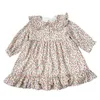 Frühling Neue Baby Mädchen Blumenchiffonkleider Kinder Langarm Prinzessin Kleid Kleine Kinder Niedliche Rüschen Kleid Ein Stück X522 Q0716