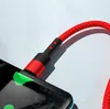 Tapez C à USB Câbles TypeC Chargement rapide pour Samsung S10 S9 PD 60W Cordons de charge rapide Câble tressé
