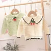 Cardigan per ragazze Cappotti per bambini Capispalla per bambini Cotone Modelli per maglieria all'uncinetto Maglioni per bambini Autunno Inverno Abbigliamento Maglione Giacca Top B8617