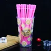 10.5inch Colorful Plastic Drinking Straw 26cm Reusable straws for tall skinny tumblers PP candy color Drinkstraws cocktail bar tools SN2298