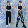 Clothing Sets Girls Hip Hop Crop Tank Top Cargo Pants Kids Sweatpants Teen Joggers Clothes Child Street Dance Wear Costumes Streetwear