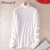 Кашемир свитер Женщины водолазки зимние белые дамы пуловер женские S 211018