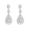 Europa y los Estados Unidos retro damas huecas estilo bohemio aretes S925 Forma de lágrimas de plata esterlina