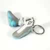 Tillbaka till framtiden Mini 3D Stereo Sneaker Keychain Kvinna Män Kids Key Ring Gift Lyx Skor Keychains Bil Handväska Nyckel Kedja Basket Skor Key Holder