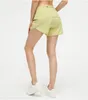 2021 여성 33 요가 반바지 바지 달리기 팬트 포켓 퀵 드라이 체육관 레깅스 스포츠 의상 스타일 여름 드레스 탄성 허리 높이 Q285D