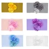 Big Flower Bow Knot Elastyczne opaski na głowę Baby Girl Headbands Hair Band Hood Headwrap Akcesoria