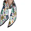 New Fashion Kerchief Silk Neck Scarf For Women 14*150cm Hijab Scarfs Female Shawls Bags Scarves Lady Bandana Foulard Y220228