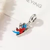 Fits Pandora Bracelets 20pcs Summer Cartoon Creative Shark Enamel Pendant Charms Beads Silver Charms Bead For Women Diy European Necklace Jewelry