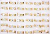 Wholesale Bulk Lots 30Pcs Rings Band Men's Gothic favor Women Fashion Jewelry CZ Rhinestone Inlay Dull Polish Gold Ring Wedding