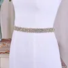 Wedding Sashes Belt Champagne Gold Rhinestone Waist Belt Bridal with Crystal Dresses Woman Belts